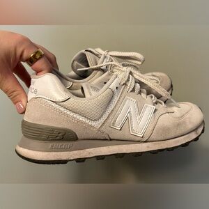 New Balance 574 Core Sneaker in Nimbus Cloud/White. Size 7.5 Women/6 Men